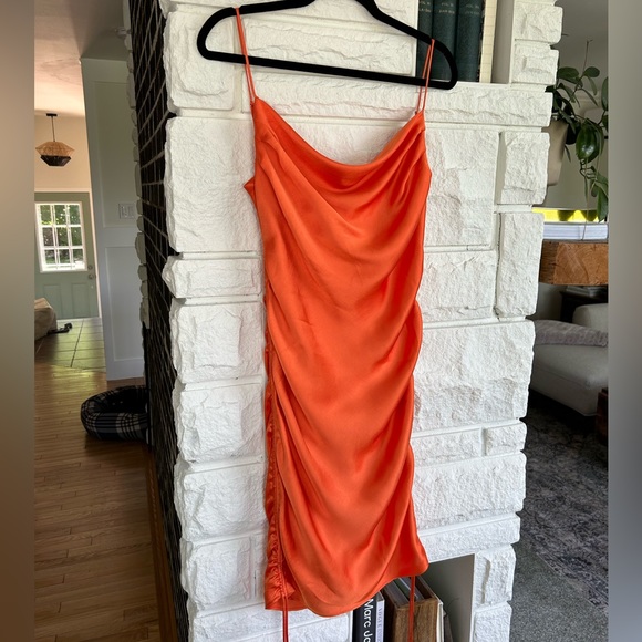 ZARA Draped Satin Effect Mini Slip Dress - Picture 6 of 15
